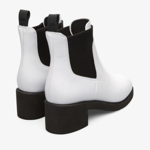 Camper Wonder Womens Ankle Boots US-94907 White Black Friday Sale